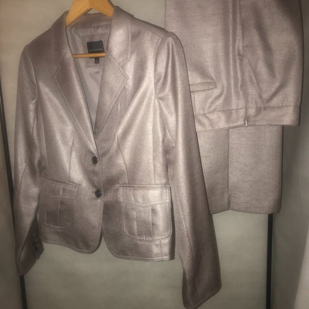 Women The Limited Tan /Light Brown Shimmery Suit Jacket Blazer